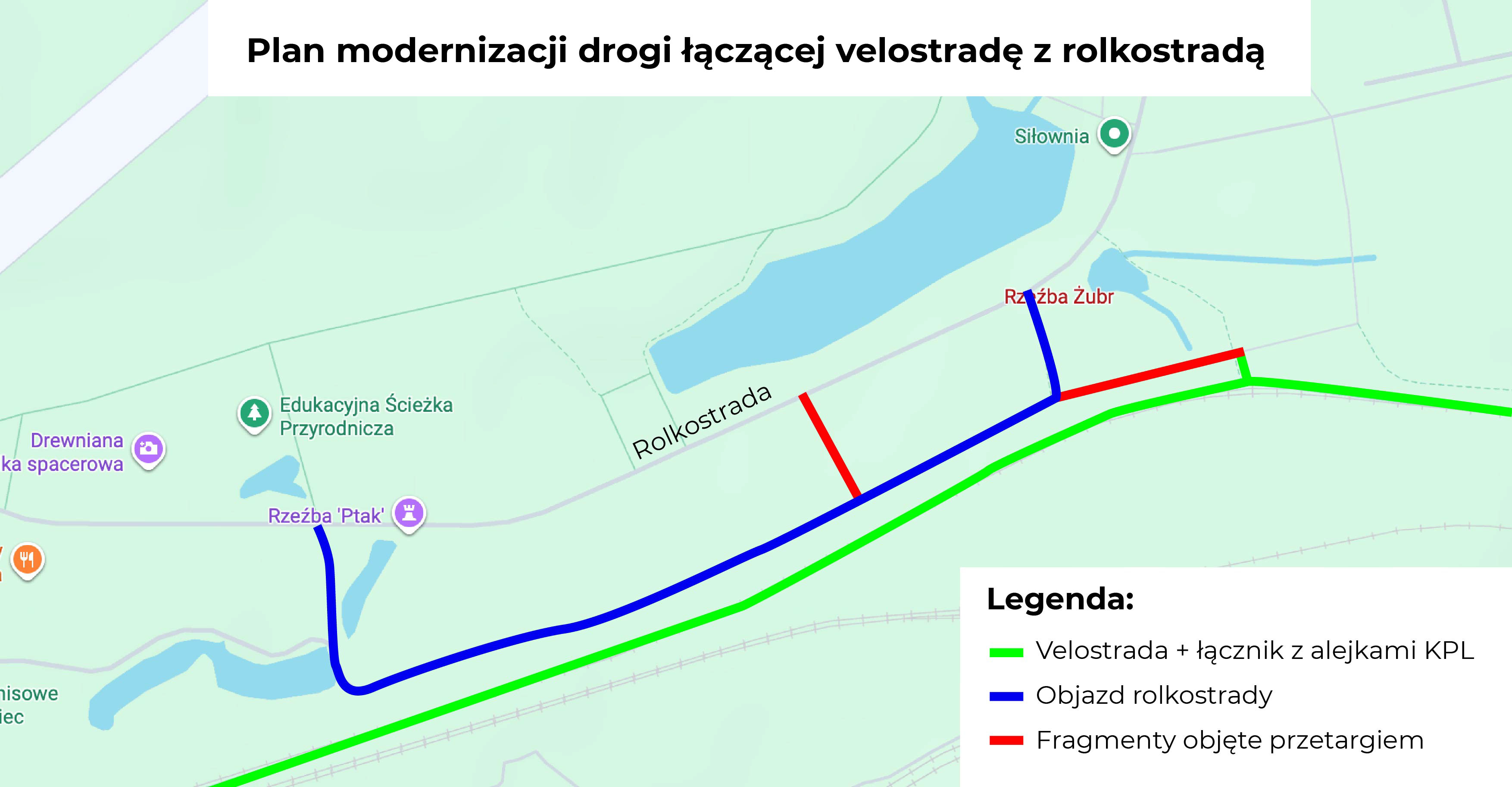 Plan modernizacji drogi łączącej velostradę z rolkostradą